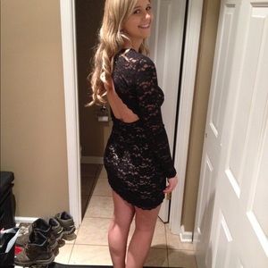 Black lace dress
